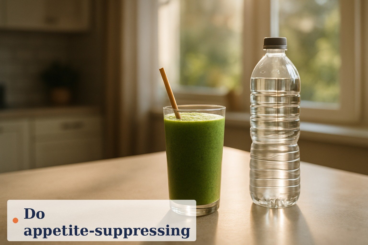 Glass of water with a spoonful of soluble fiber powder dissolving, beside fresh vegetables, illustrating appetite-suppressing fiber supplements