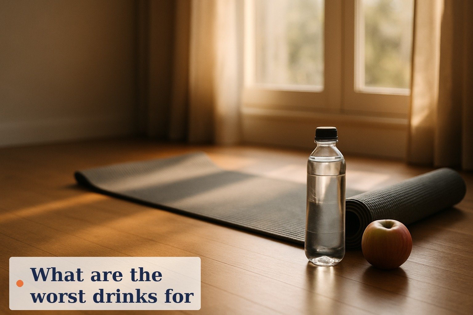 A row of sugary drinks — a cola, a bottle of fruit juice, an energy drink and a blended frappe — lined up against a plain background to show the worst drinks for weight loss